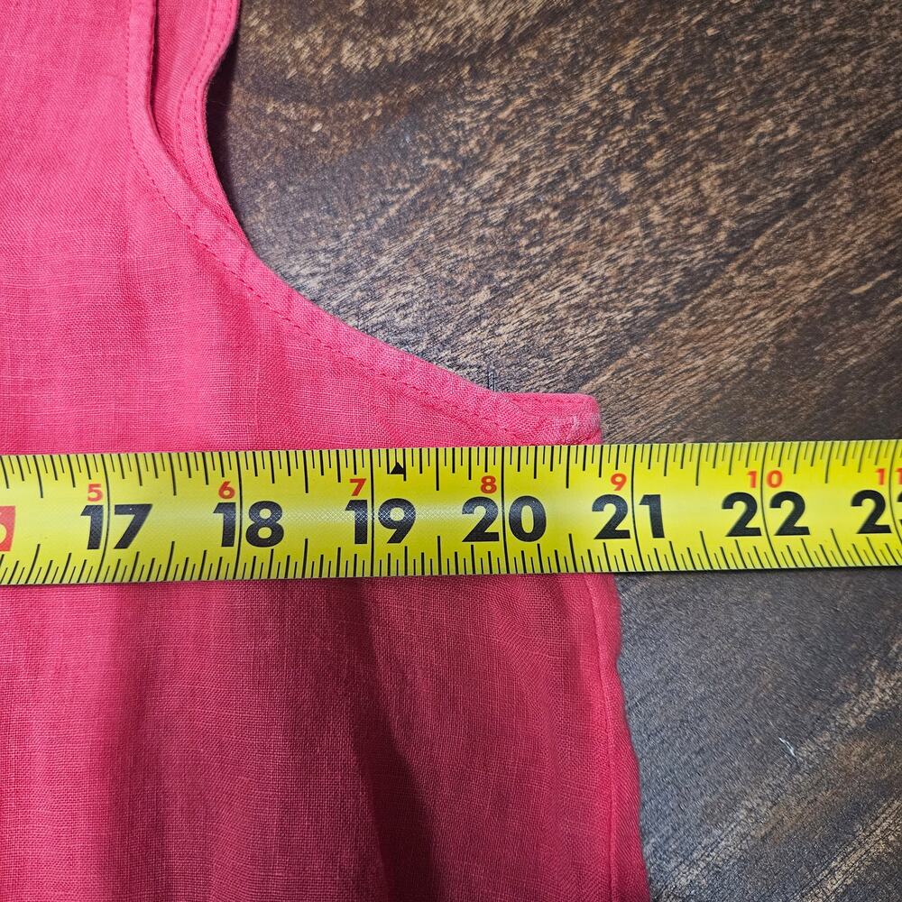 Eileen Fisher Geranium Organic Linen Mock Neck Tunic Top Medium M - Picture 7 of 8